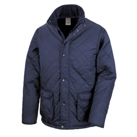 Veste matelassée en losange équitation col velours polyester Cheltenham unisexe R195X Result