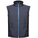 Gilet sans manche softshell zip contrasté coupe droite 2 couches 265 grs-m2 Ablaze homme TRA844 Regatta