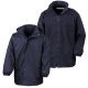 Veste reversible capuche imperméable polyester 200 grs-m2 et polaire 280 grs-m2 unisexe R160X Result