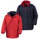 Veste reversible capuche imperméable polyester 200 grs-m2 et polaire 280 grs-m2 unisexe R160X Result