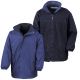 Veste reversible capuche imperméable polyester 200 grs-m2 et polaire 280 grs-m2 unisexe R160X Result