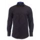 Chemise manches longues noire col couleur coupe droite polycoton 122 grs-m2 homme NM521B Alexandra