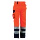 Pantalon de travail haute visibilité multipoches déperlant classe 2 polycoton 280 grs-m2 Olympus unisexe Herock