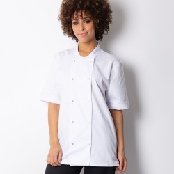 Veste de chef m. courtes avec pression