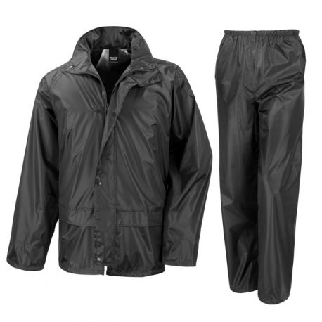 Ensemble de pluie imperméable 2 grandes poches polyester Rain Suit unisexe R225X Result