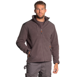 Veste polaire de travail imperméable renfort aux coudes + épaules polyester 330 grs-m2 Markus unisexe 22MJC1901 Herock