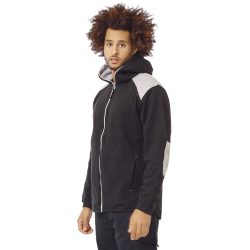 Veste sweat capuche chaude renforcée au niveau des coudes + épaules polycoton 330 grs-m2 Juno homme Herock