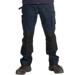 Pantalon de travail multipoches genouillères déperlant en solide polycoton 280 grs-m2 Titan homme Herock