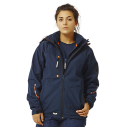 Veste softshell technique 3 couches capuche amovible polyester 290 grs-m2 Poseidon unisexe Herock