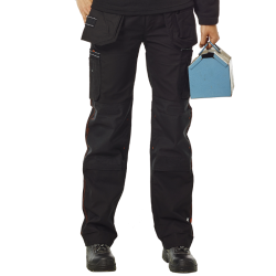 Pantalon multipoches genouillères + poches à clous amovibles polycoton 320 grs-m2 Hercules homme Herock