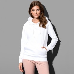 Sweat-shirt capuche poche kangourou molleton 80-20 coton-polyester 280 grs-m2 femme Stedman