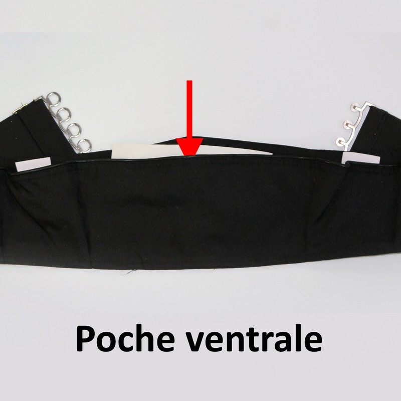 Ceinture porte monnaie de barman élastique multipoches à boucle métal  unisexe X-fit - M-Vêtement