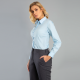 Chemise manches longues unie coupe cintrée 45-55 polycoton 100 grs-m2 femme Alexandra