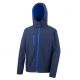 Veste softshell contrastée à capuche amovible 3 couches intérieur micropolaire 320 grs-m2 Tx performance hooded homme Result