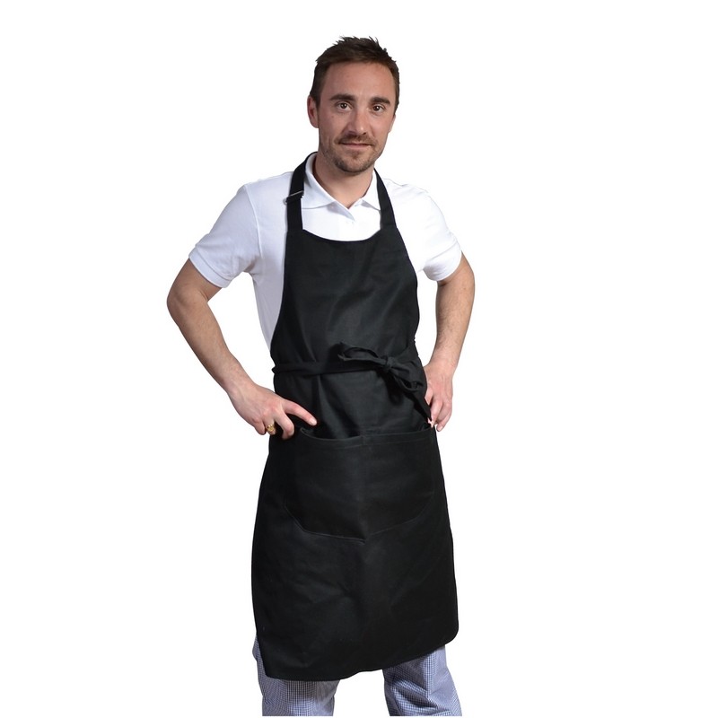 Tablier Chef coton épais 290 grs-m2 long 91 cm résistant et absorbant lie à  boucle métal X-fit - M-Vêtement