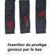 Pantalon Jean de travail multipoches 100% coton avec genouillères solide 450 grs-m2 Kronos homme 23MTR0902 Herock