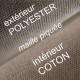 Polo manches courtes coton coté peau et polyester extérieur 200 grs-m2 homme NM231 Alexandra