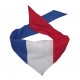 Bandana foulard triangle tricolore bleu-blanc-rouge viscose coton Feria unisexe SBFBBR Serie-Graffic