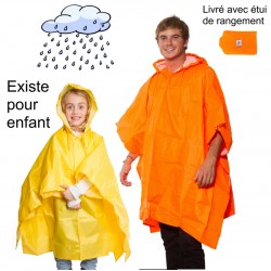 Poncho cape de pluie solide réutilisable avec son étui de rangement XP X-fit