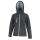 Veste softshell contrastée à capuche amovible 3 couches intérieur micropolaire 320 grs-m2 Tx performance hooded femme Result