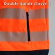 Veste softshell haute visibilité doublée micropolaire capuche classe 2 polyester 310 grs-m2 Gregor unisexe 25MJC1902 Herock