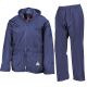 Ensemble pluie veste + pantalon ciré étui polyester 190T enduit unisexe Result