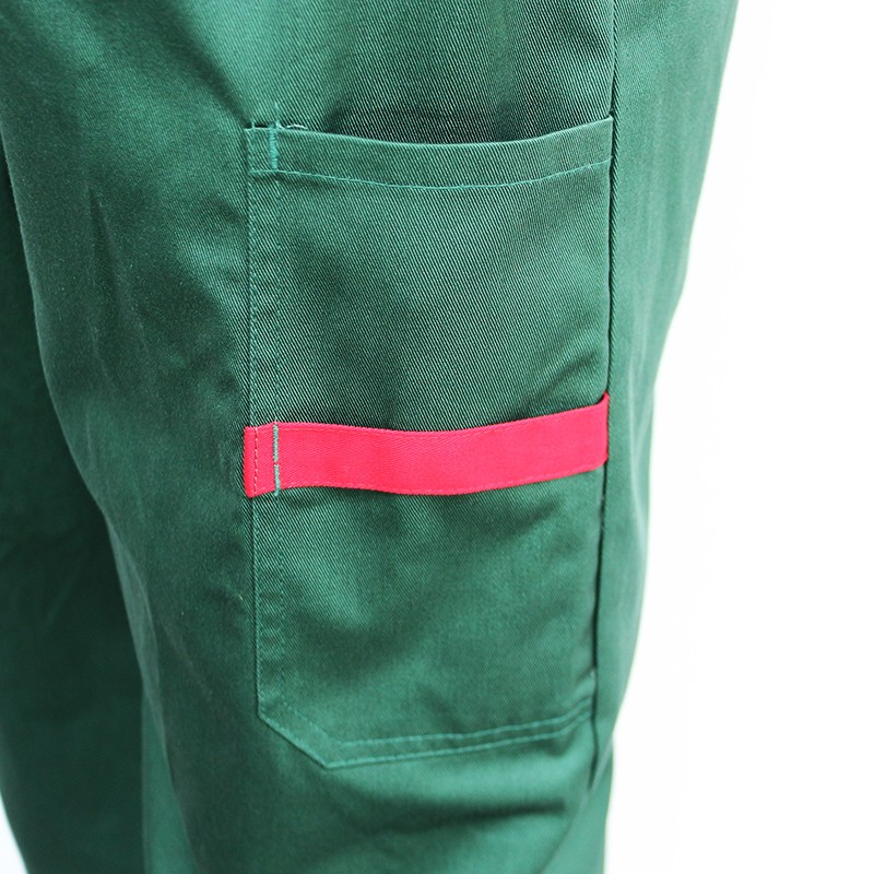 Achat Combinaison de travail verte en majoritaire polyester zip cen