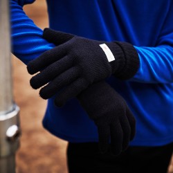 Gants tricot acrylique doublé polaire poignet resserré Thinsulate unisexe Regatta