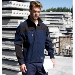 Veste de travail dhiver stretch technique et chaude avec softshell 3 couches 320 grs-m2 Sabre unisexe R302X Result