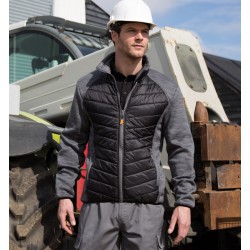 Veste bimatière en tricot polyester 380 grs-m2 et à devant matelassé légère et très extensible unisexe R314X Result