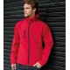 Veste softshell contrastée à capuche amovible 3 couches intérieur micropolaire 320 grs-m2 Tx performance hooded homme Result