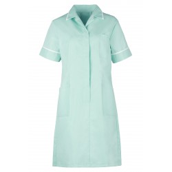 Blouse robe infirmière avec fermeture éclair et pli daisance dans le dos polyester 195grs-m2 femme D312 Alexandra