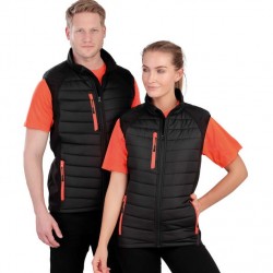 Gilet matelassé sans manches à flancs softshell élastique polyester recyclé 280grs.m2 unisexe Result