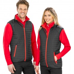 Gilet sans manches matelassé et élastiqué polyester recyclé 140grs.m2 unisexe Result