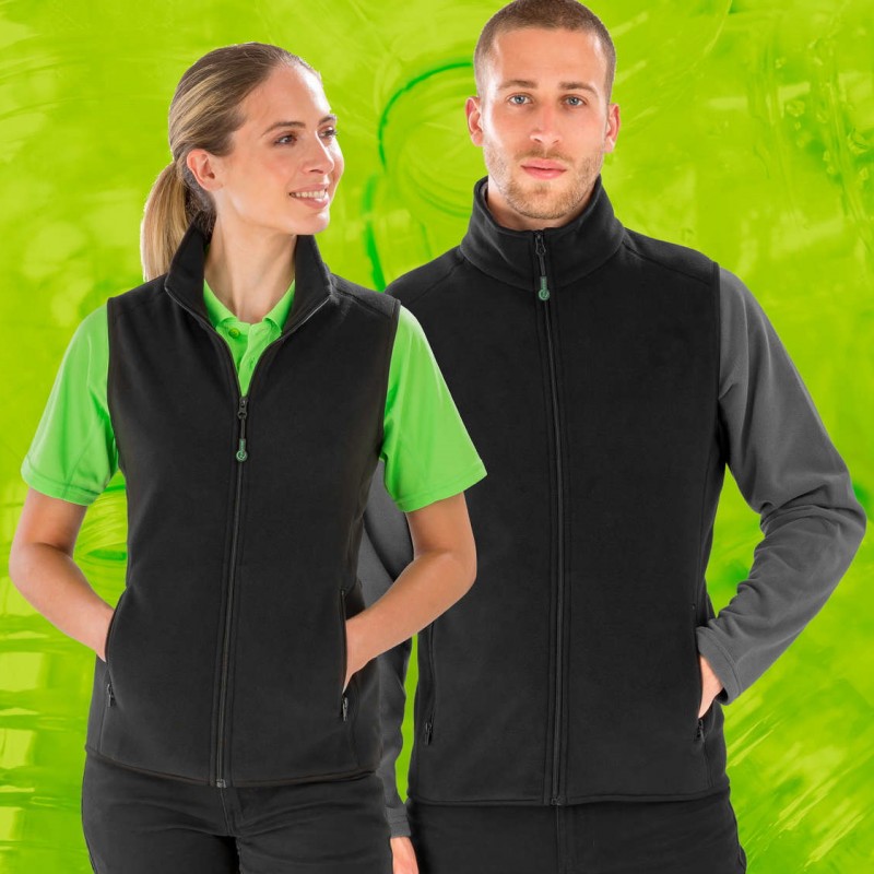 Gilet sans manches polaire toucher doux polyester recyclé 280grs.m2 unisexe  Result - M-Vêtement