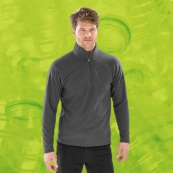 Sweat micropolaire léger col montant zippé polyester recyclé 165grs.m2 unisexe Result