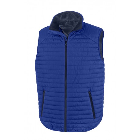 Gilet sans manches matelassé et élastiqué polyester recyclé 140grs.m2 unisexe Result