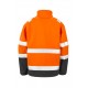 Veste Softshell 2 couches haute visibilité cl.2 bas anti-taches polyester recyclé 280grs.m2 unisexe Result