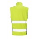 Gilet sans manches Softshell 3 couches haute visibilité cl.2 bas anti-taches polyester recyclé 280grs.m2 unisexe Result