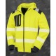 Veste sweat capuche haute visibilité cl.2 poignets + taille bord cotes polyester recyclé 280grs.m2 Result