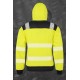 Veste sweat capuche haute visibilité cl.2 poignets + taille bord cotes polyester recyclé 280grs.m2 Result