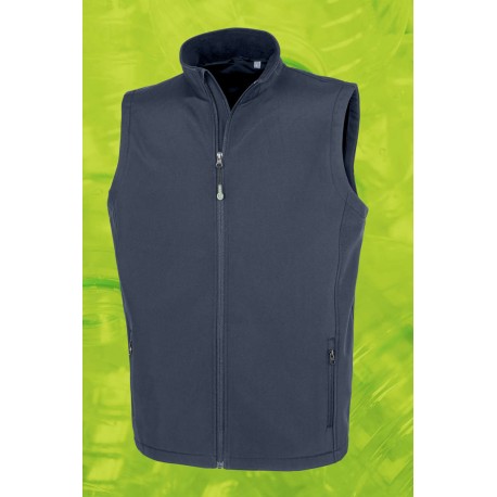 Gilet sans manches softshell 2 couches polyester recyclé 280grs.m2 homme Result
