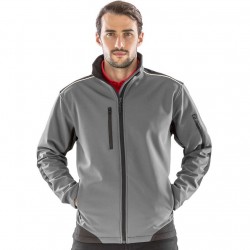 Veste softshell de travail solide à renforts respirante et imperméable 3 couches 340 grs-m2 Ripstop unisexe R124X Result