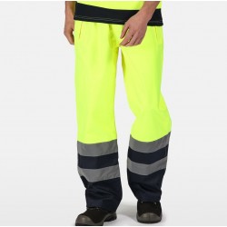 Surpantalon haute visibilité cl.2 imperméable taille élastiquée polyester Hi-vis pro unisexe Regatta