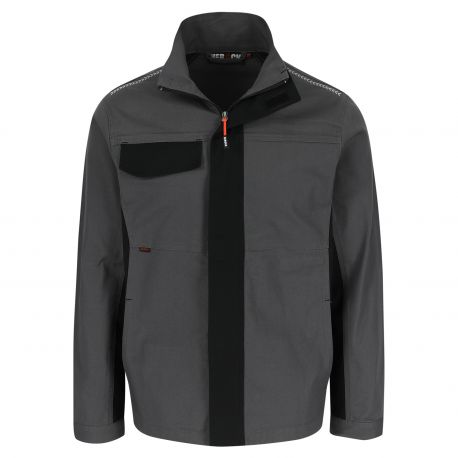 Veste de travail coton extensible zippée 98% coton 2% élasthanne 275 grs m2 Drago unisexe 22MJC2101 Herock