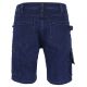 Bermuda jeans multipoches élastique braguette zip 78/20 polycoton 2% élasth.380 grs m2 Lago unisexe Herock