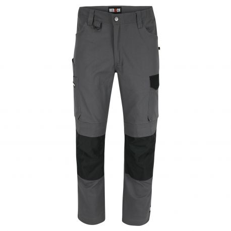 Pantalon travail extensible multipoches confortable genouillères 98% coton élasthanne 275 grs m2 Dero unisexe Herock