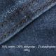 Bermuda jeans multipoches élastique braguette zip 78/20 polycoton 2% élasth.380 grs m2 Lago unisexe Herock