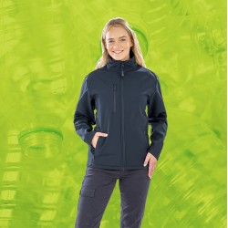 Veste softshell 3 couches polyester recyclé imperméable 300grs.m2 femme Result