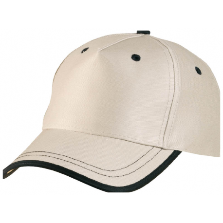 Casquette coton léger 5 pans bordure écrue Bahia unisexe SNB Serie-Graffic